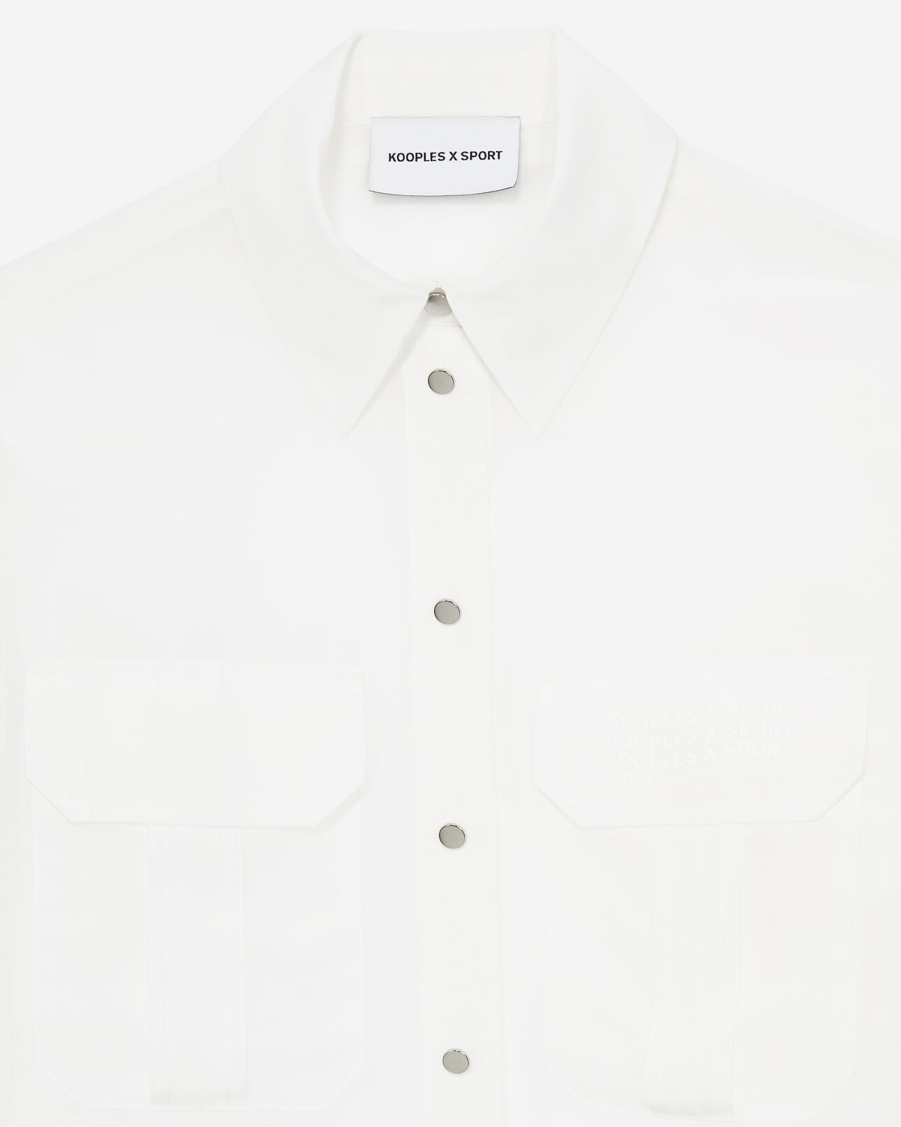 The Kooples WOMEN WHITE long white shirt with breast pockets