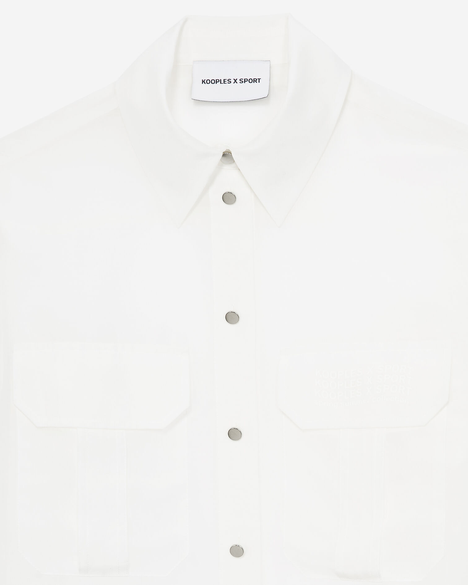 Long white shirt with breast pockets, WHITE, hi-res image number null