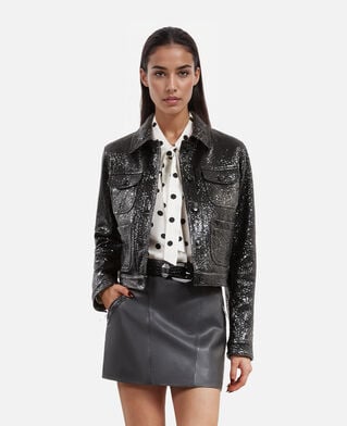 The Kooples MUJER BLACK chaqueta corta negra