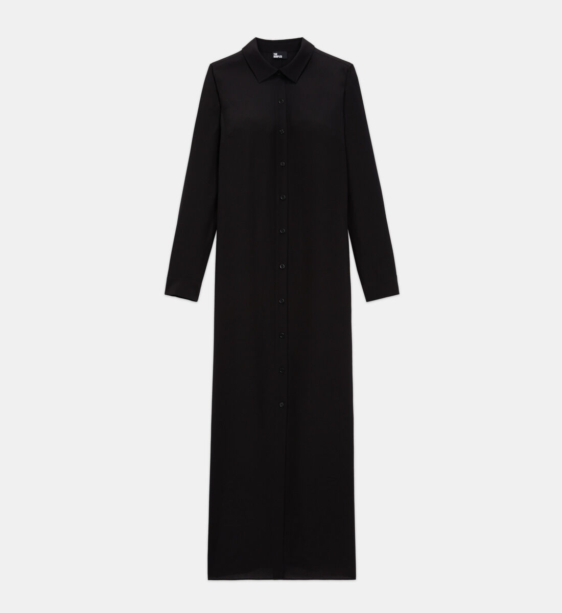 Robe longue en soie noire