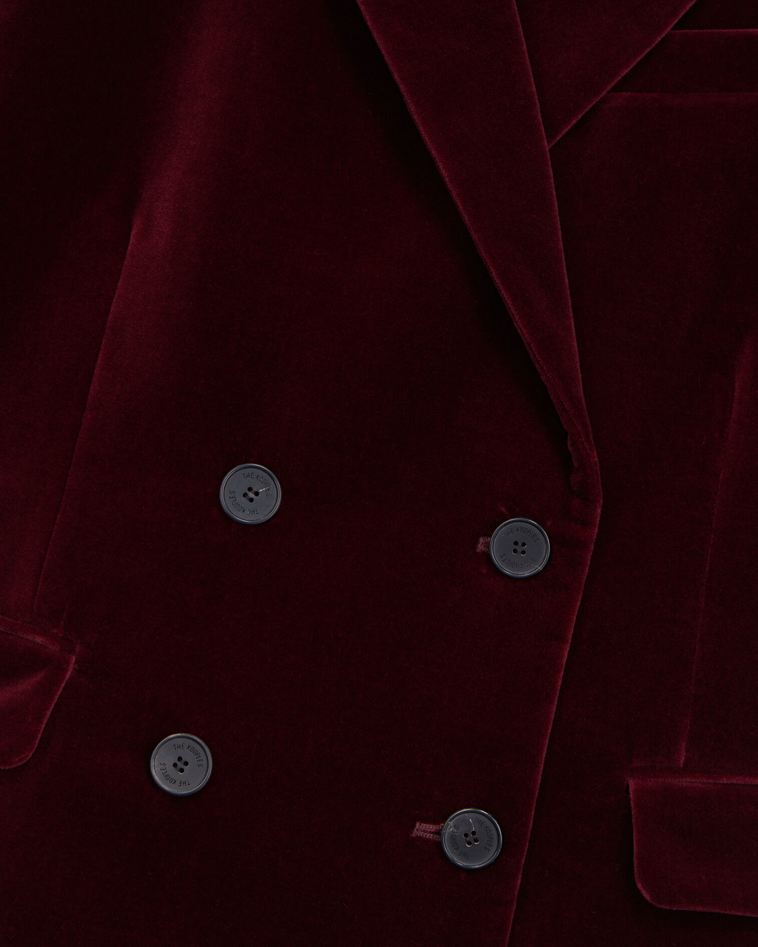 Veste tailleur bordeaux courte en velours, BURGUNDY, hi-res image number null