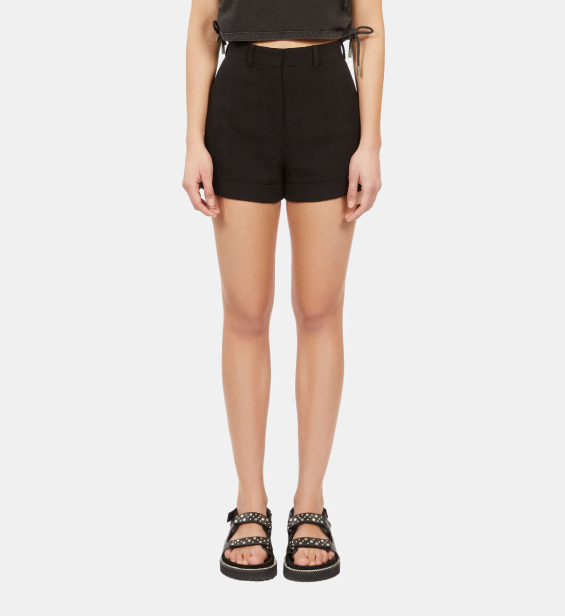 Black tweed shorts | The Kooples