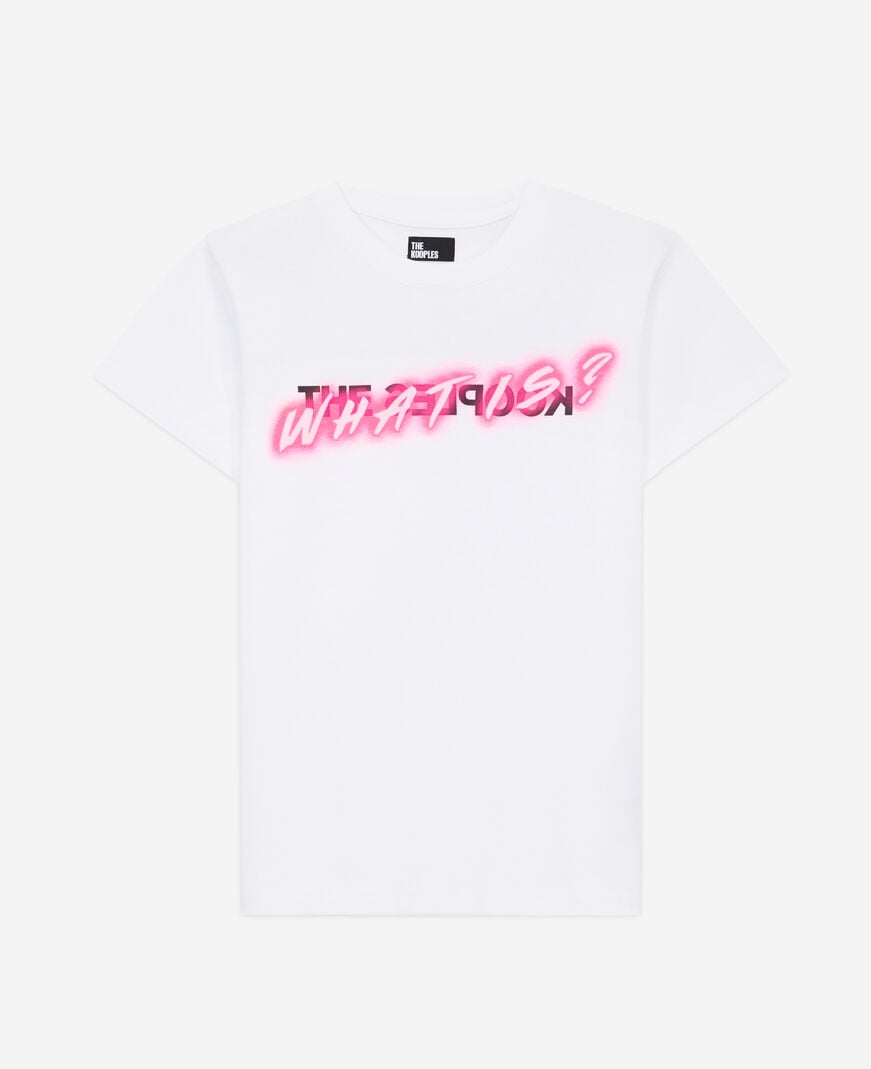 The Kooples FEMME WHITE t-shirt what is néon blanc