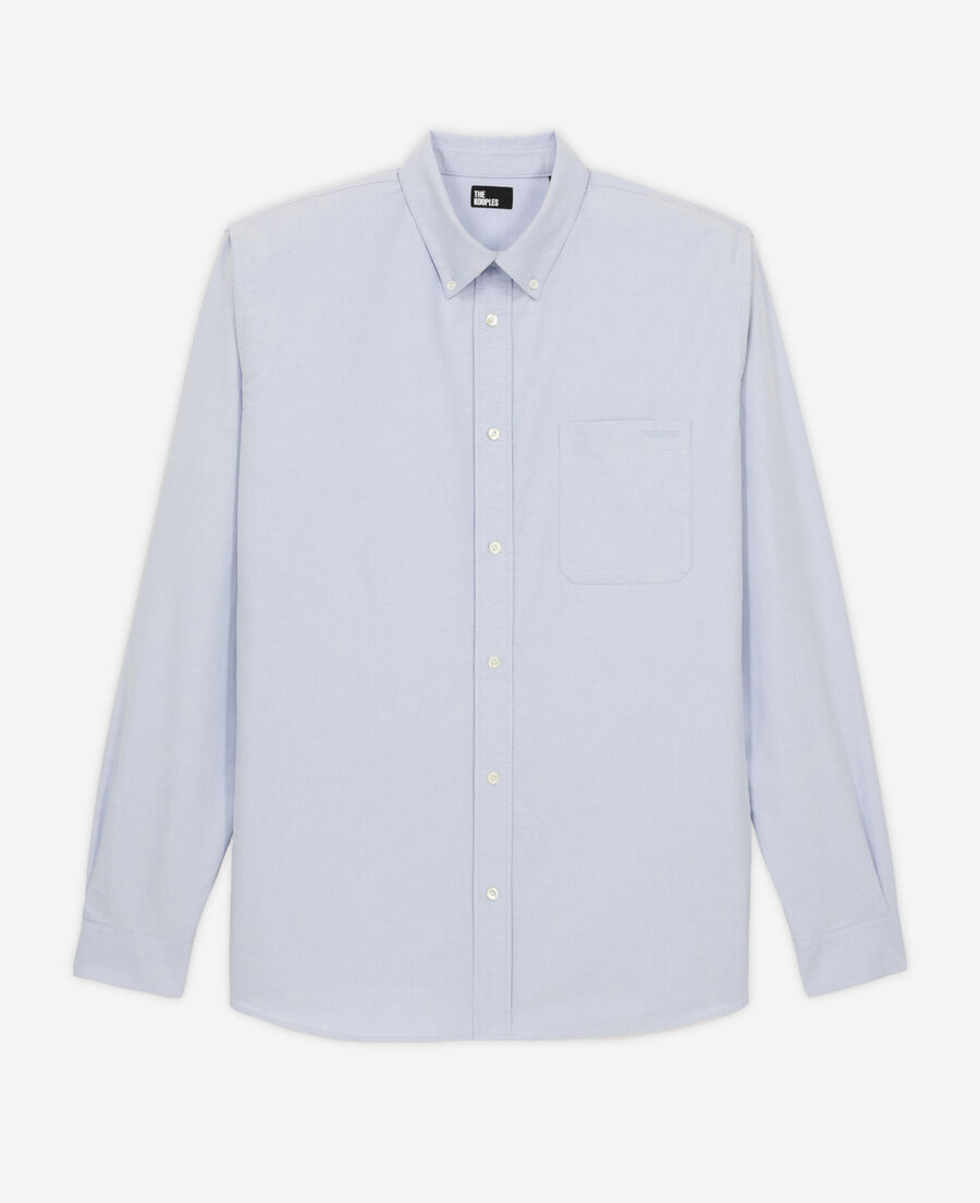 The Kooples HERREN LIGHT BLUE blaues baumwollhemd