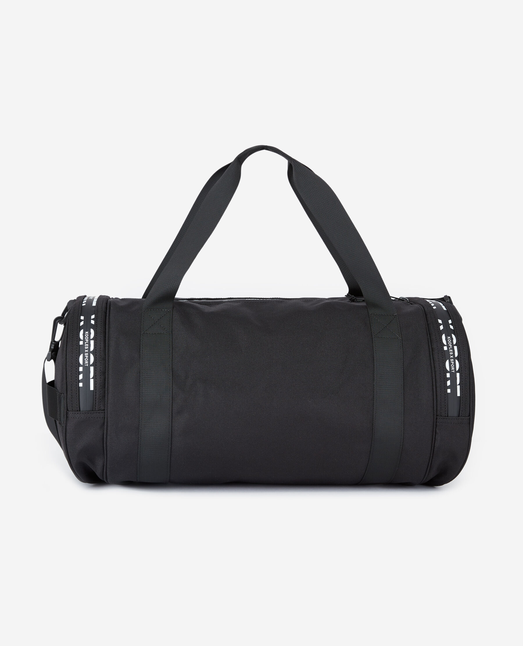 Sac de sport coton noir details blancs