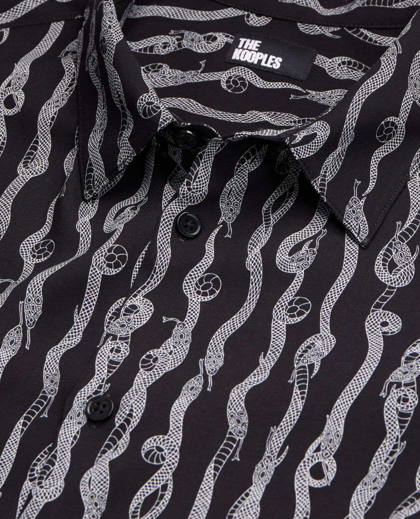 The Kooples HOMBRE BLACK WHITE camisa estampada