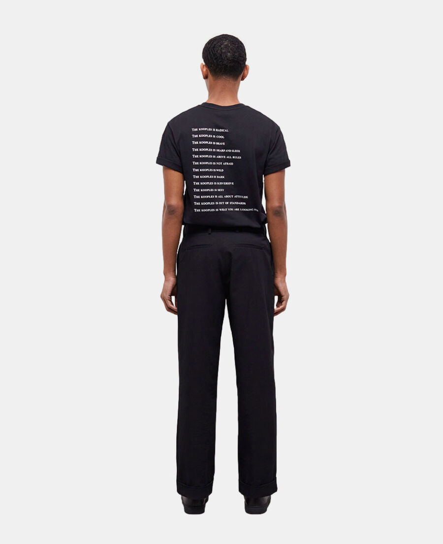 wide-leg black pants