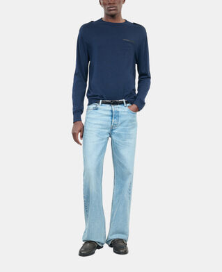 The Kooples H DARK BLUE blue merino wool sweater