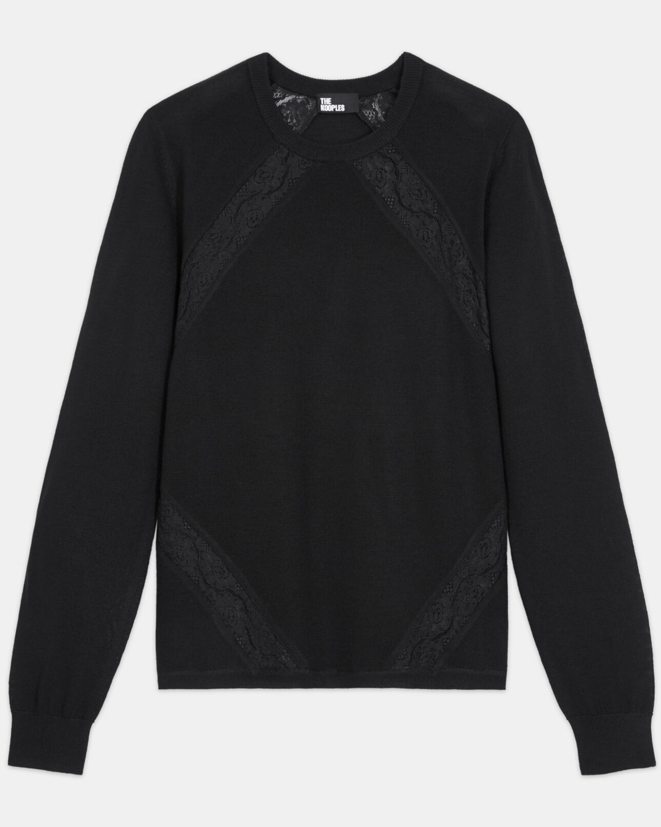 The Kooples WOMEN BLACK black wool sweater
