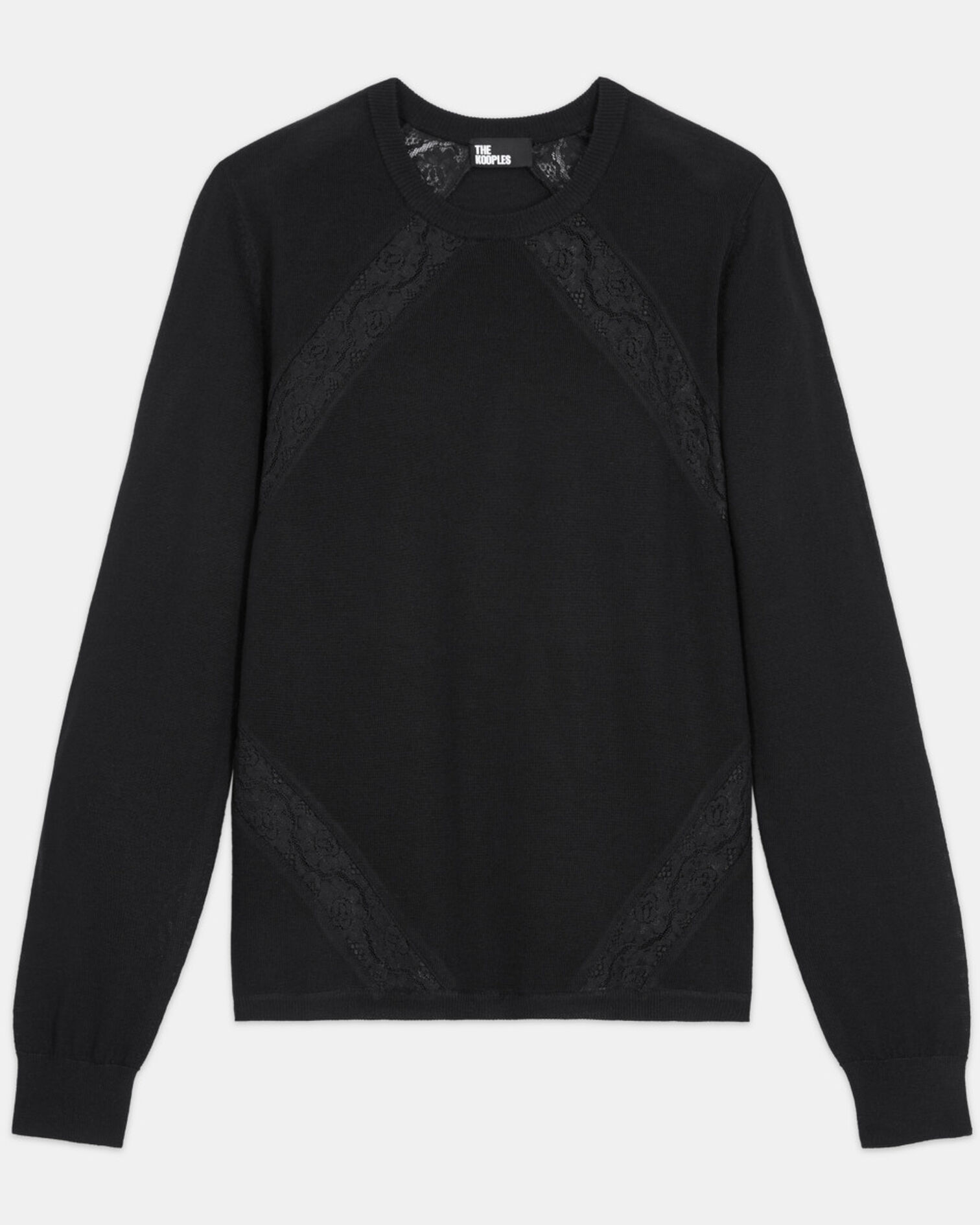 Black wool sweater, BLACK, hi-res image number null