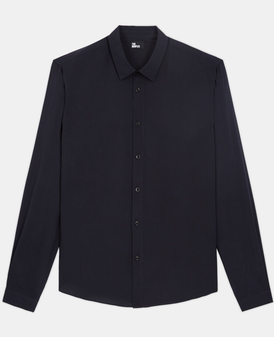 navy blue shirt  with classic collar