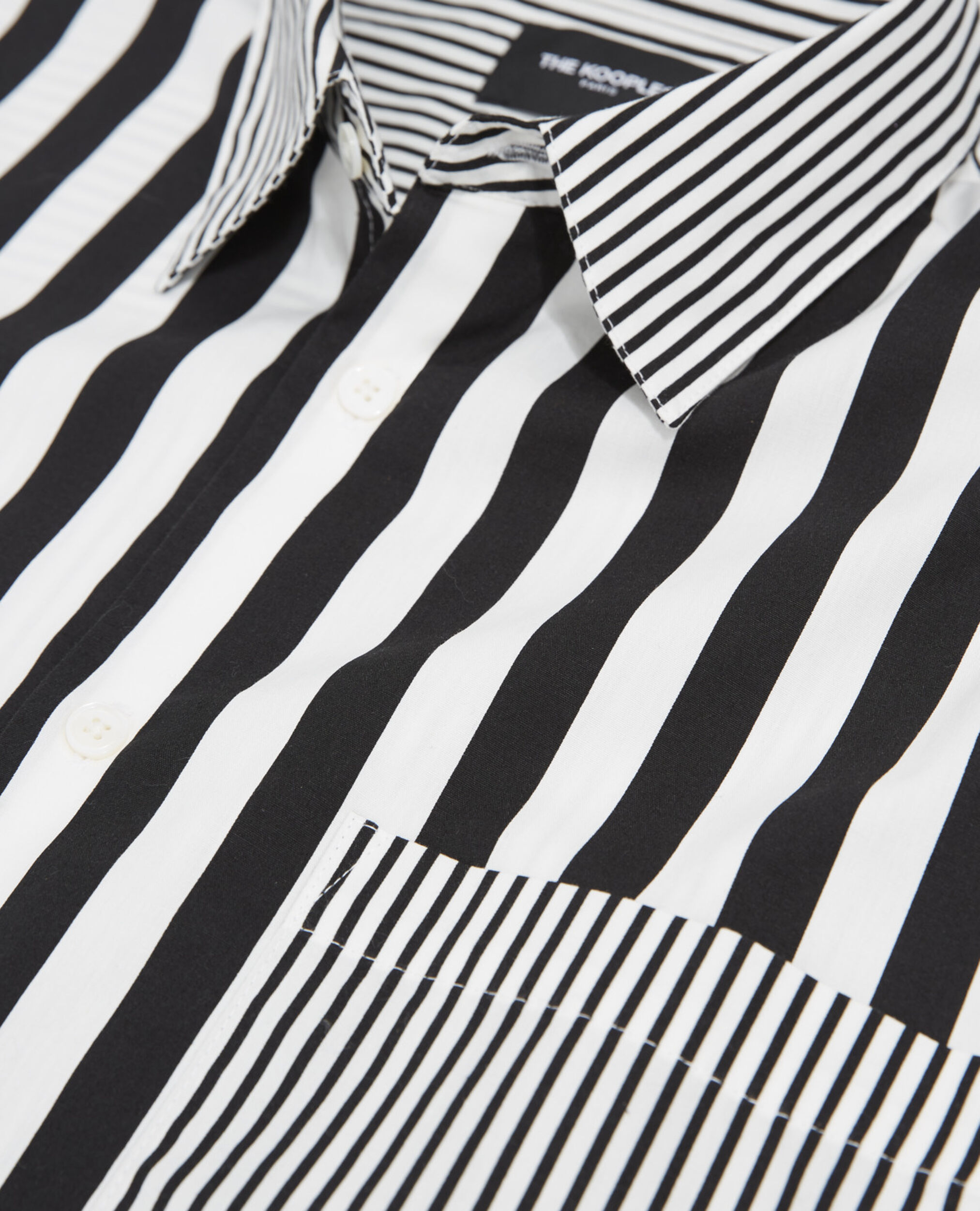 Shirt with classic collar, BLACK WHITE, hi-res image number null