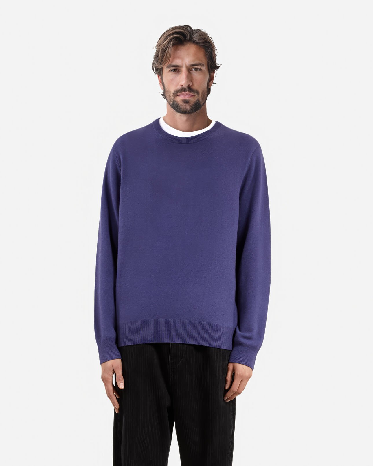 The Kooples HERREN BLUE ATLANTIQUE blauer kaschmirpullover