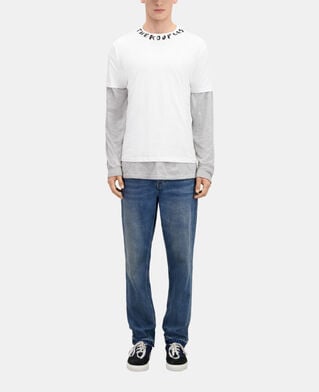The Kooples MEN WHITE men's white t-shirt with logo