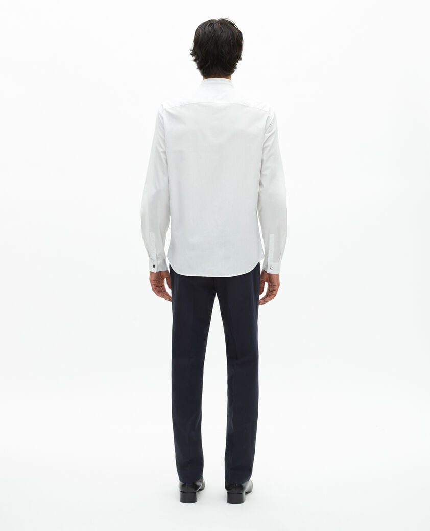 The Kooples HERREN WHITE / BLACK formelles hemd mit offizierskragen weiß