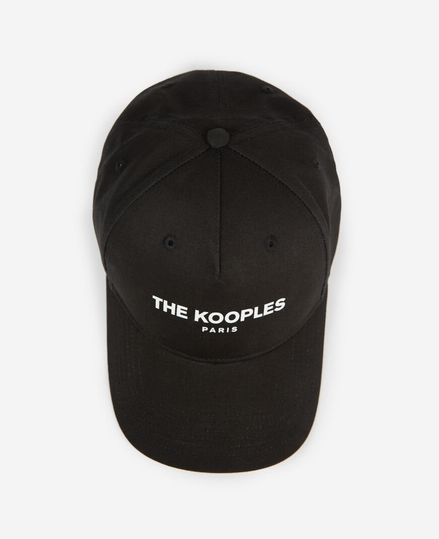 The Kooples MEN BLACK WHITE logo black cap