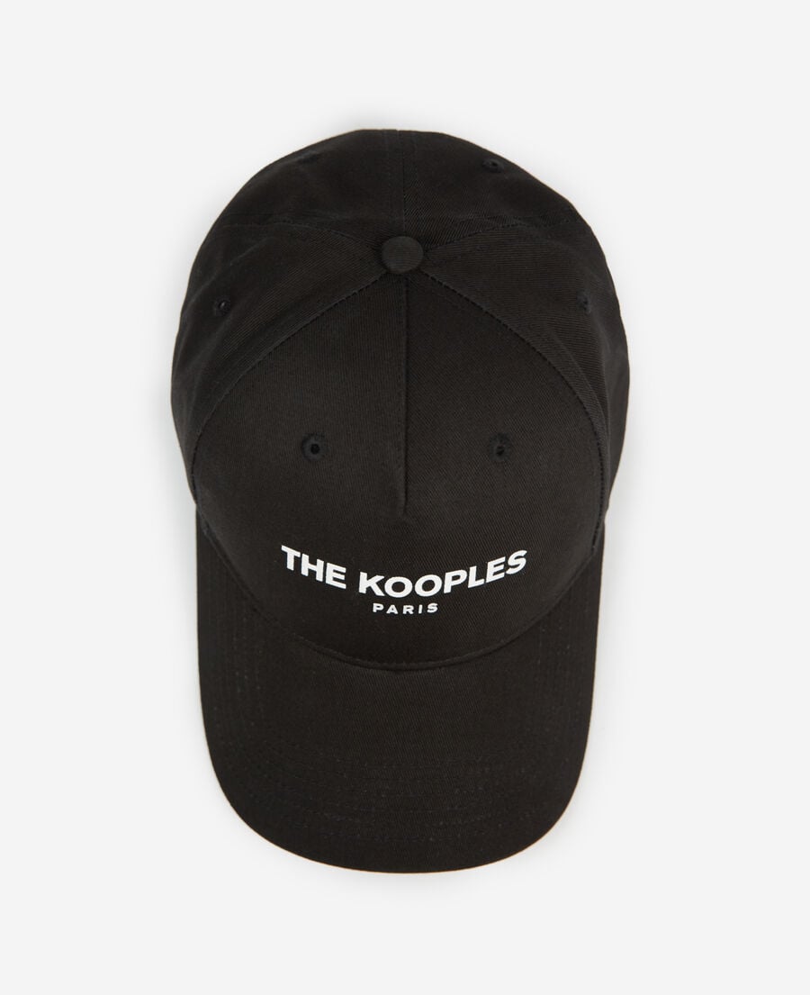 The Kooples MEN BLACK WHITE logo black cap