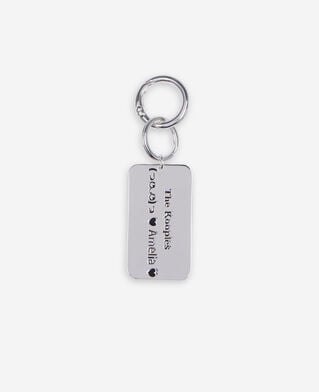 The Kooples FEMME SILVER bijou de sac plaque logo argentée