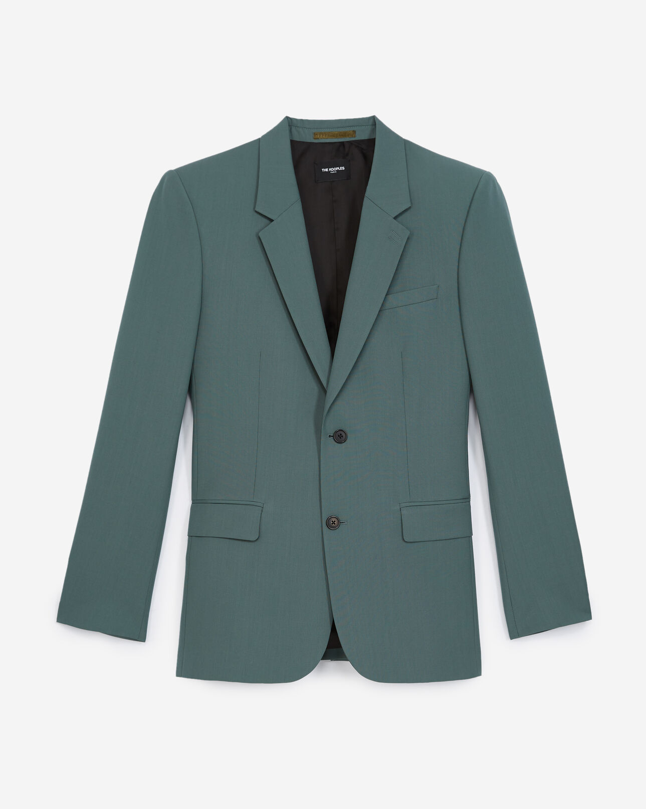 The Kooples MEN GREEN green wool jacket with lapels