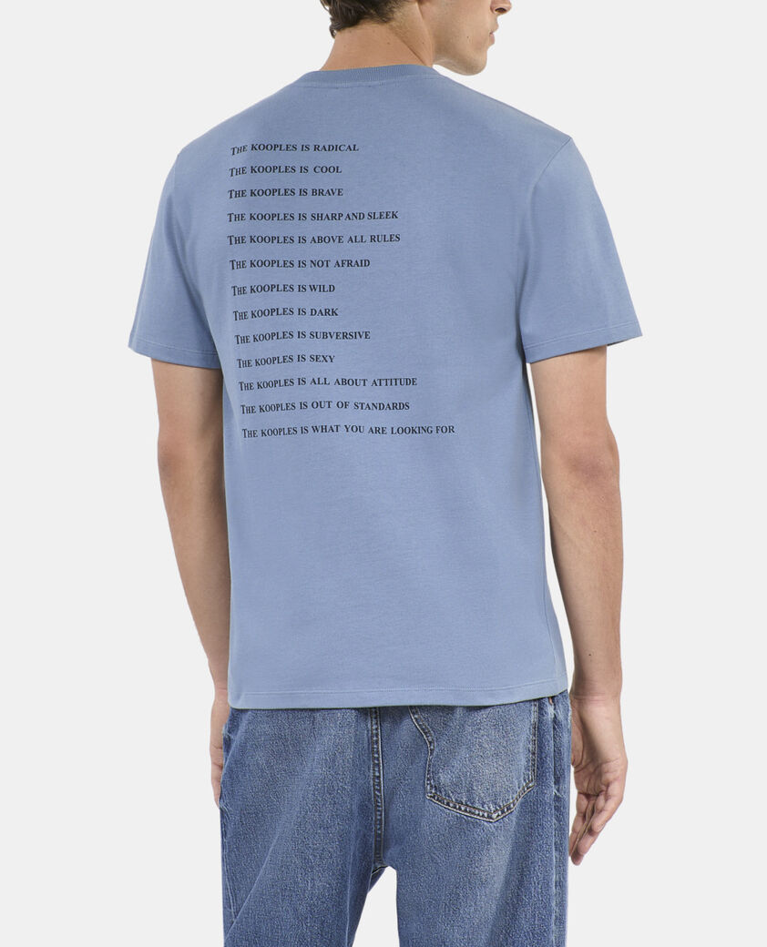 The Kooples MEN STONE BLUE light blue what t-shirt