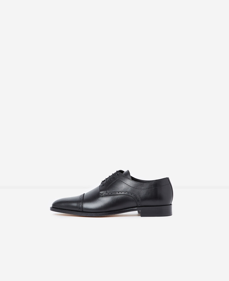 The Kooples HOMME BLACK chaussures noires cuir lacées costume