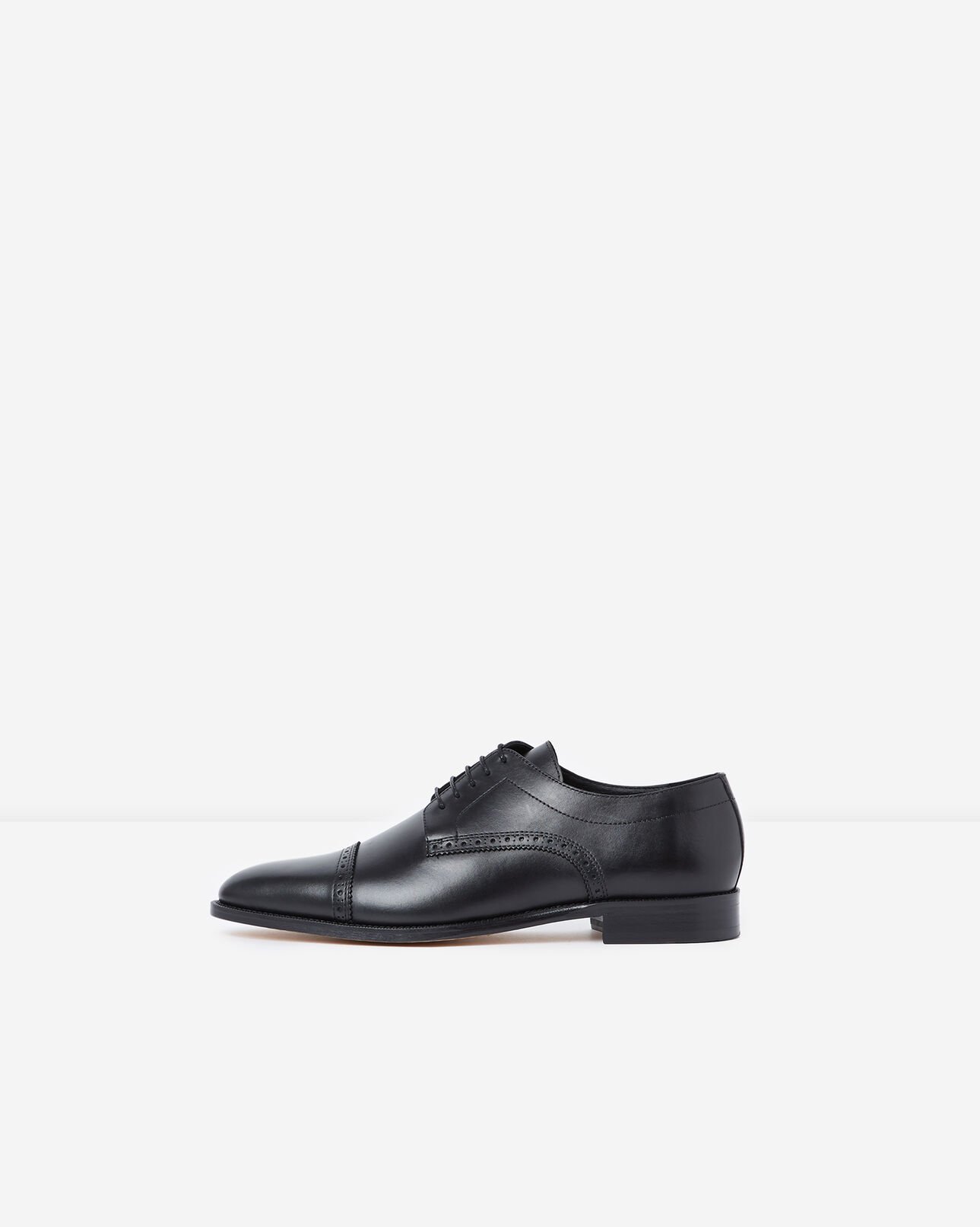 The Kooples HOMME BLACK chaussures noires cuir lacées costume
