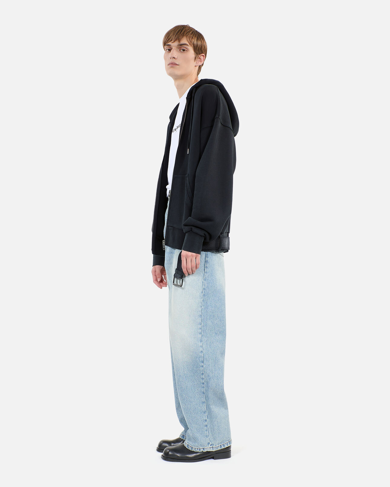 The Kooples HOMME BLACK WASHED sweatshirt à capuche noir