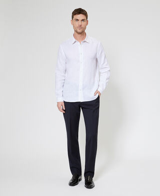 The Kooples HOMME WHITE chemise en lin blanche