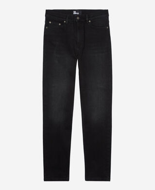 The Kooples DAMEN BLACK WASHED schwarze jeans mit slim-fit-passform