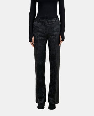 The Kooples WOMEN BLACK black floral suit trousers