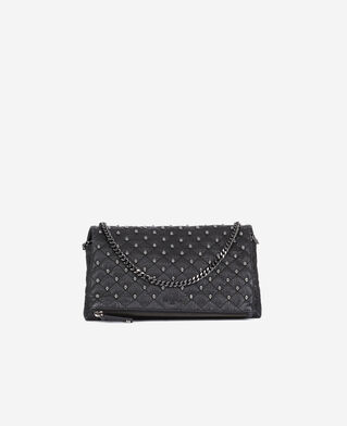 The Kooples F BLACK heritage small black leather pouch