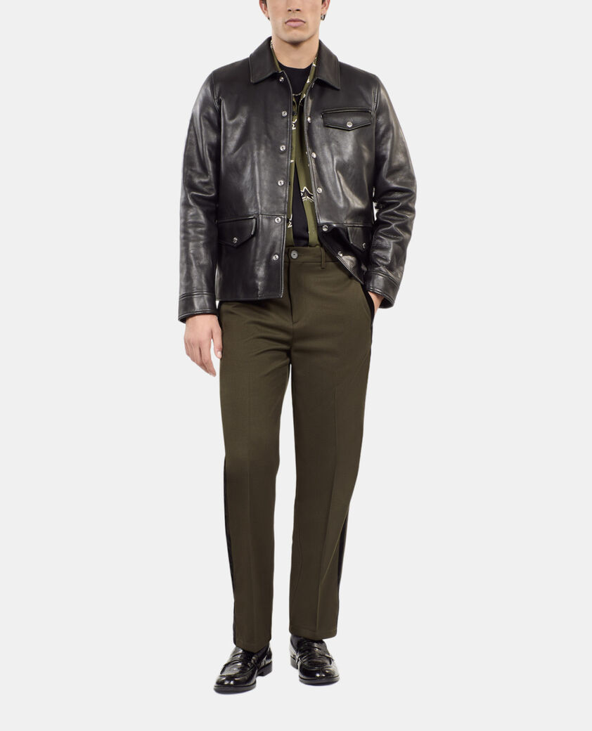 The Kooples MEN BLACK black leather jacket