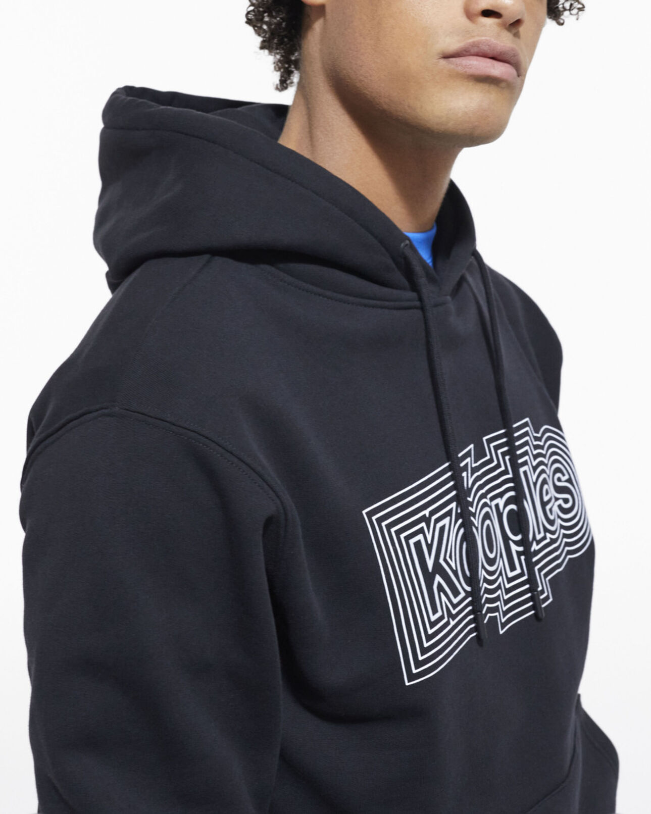 The Kooples MEN BLACK black sweatshirt with screen print