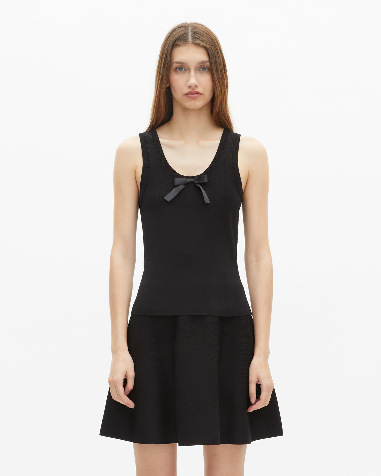 The Kooples FEMME BLACK top en maille noir