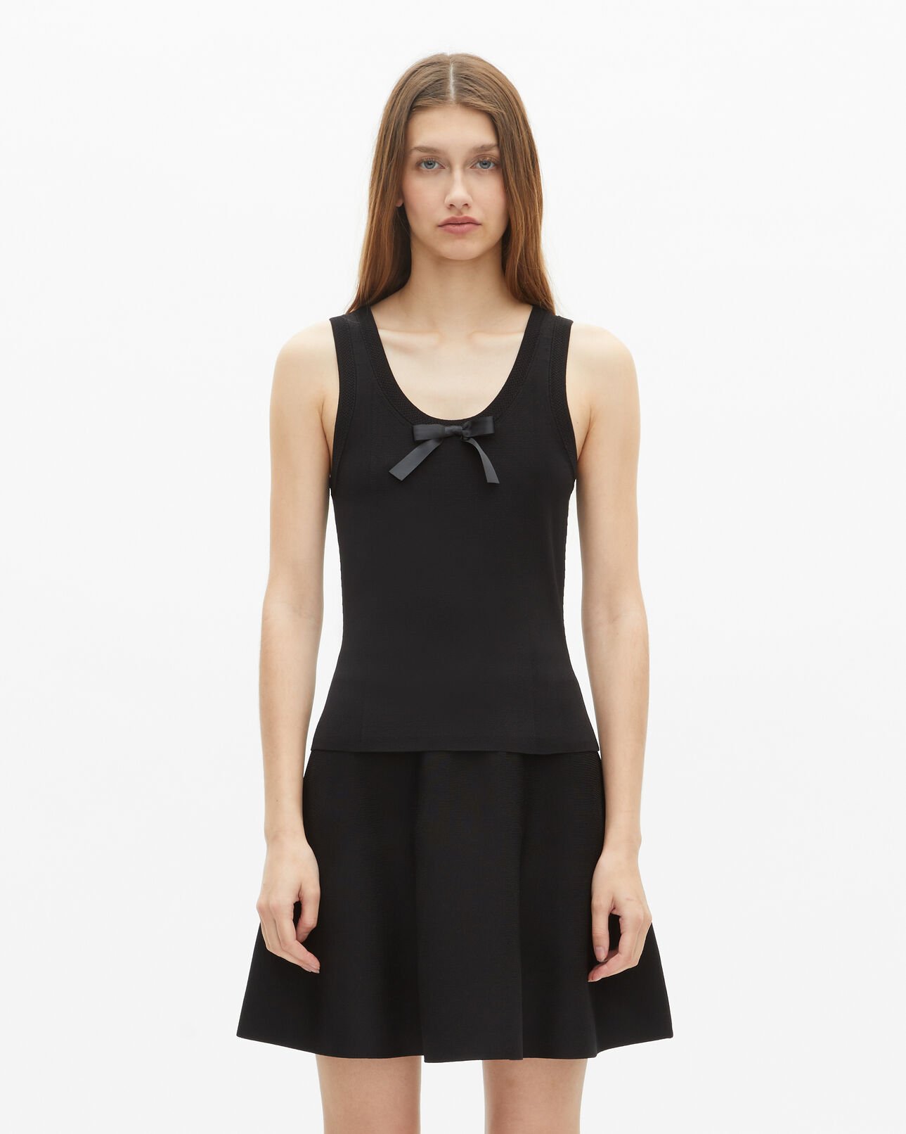 The Kooples FEMME BLACK top en maille noir