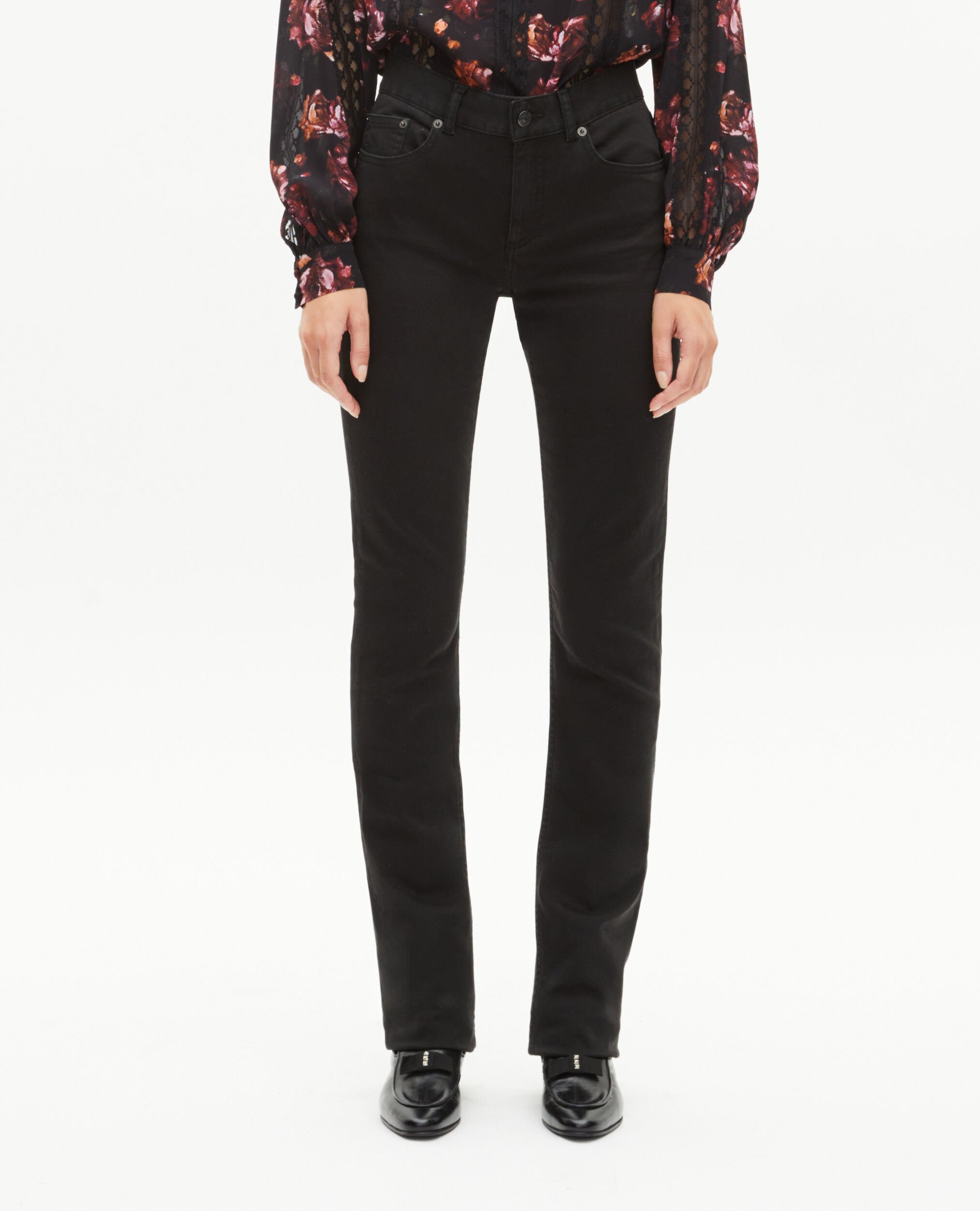 Black long slim jeans, BLACK, hi-res image number null