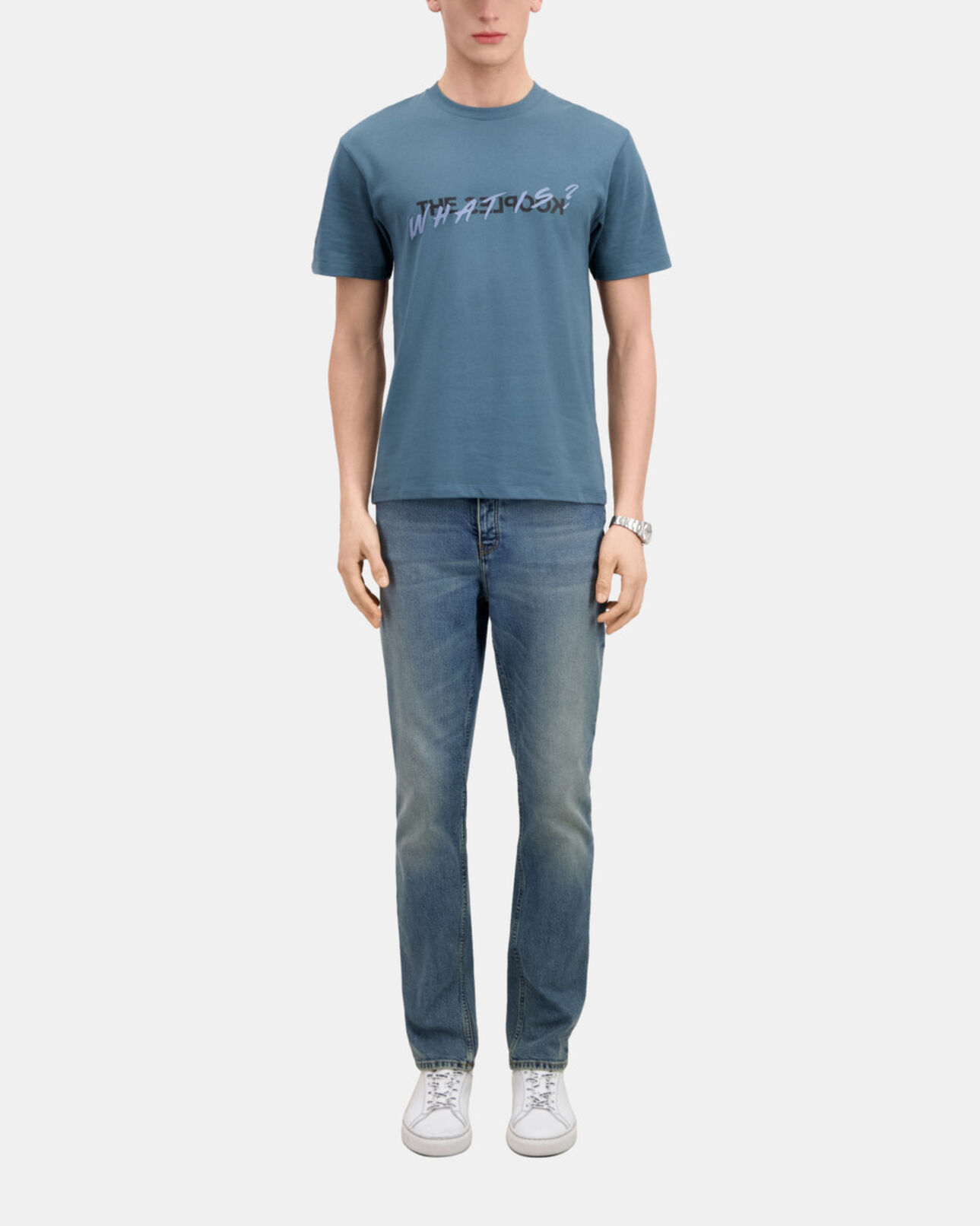 The Kooples HOMME BLUE PETROL t-shirt homme what is bleu profond