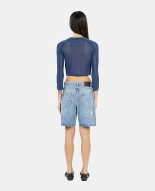 The Kooples F MEDIUM BLUE denim bermuda shorts