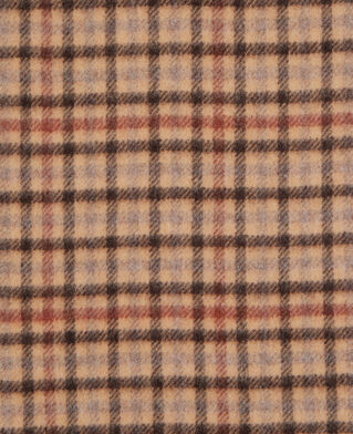 The Kooples M BEIGE / BROWN / BLACK checked wool scarf