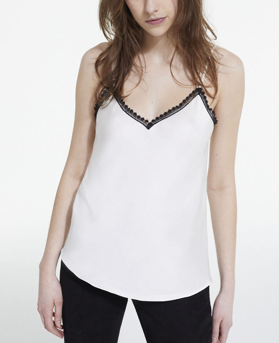 The Kooples FEMME WHITE caraco blanc