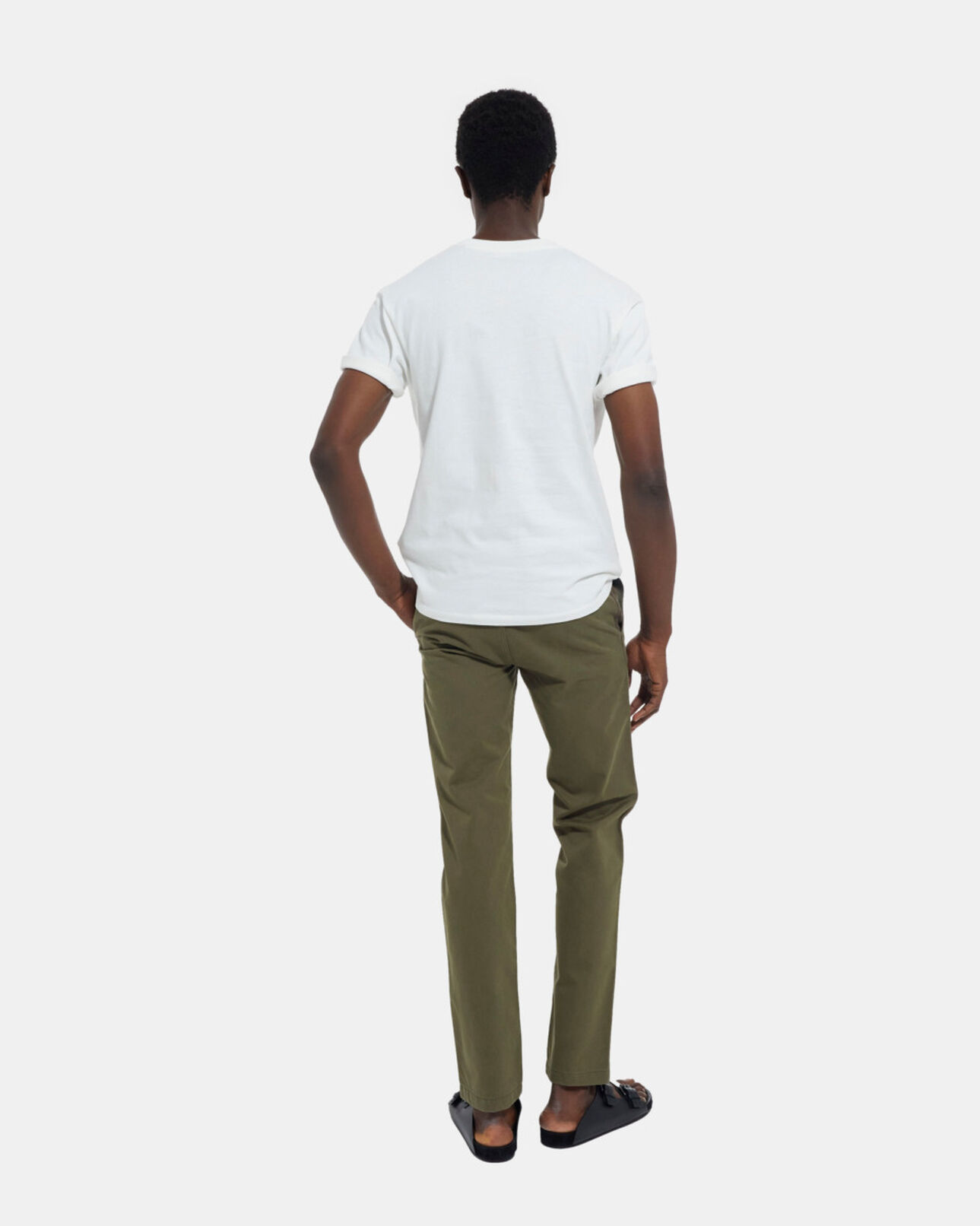 The Kooples MEN LIGHT BEIGE beige t-shirt with screen print