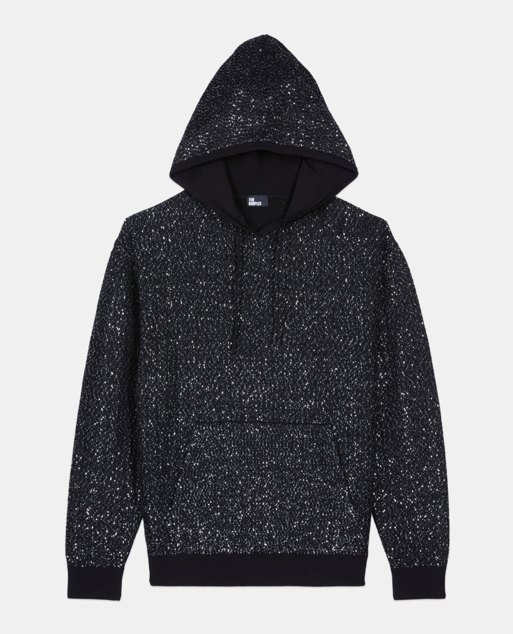 Sudadera lentejuelas punto negro, BLACK, hi-res image number null