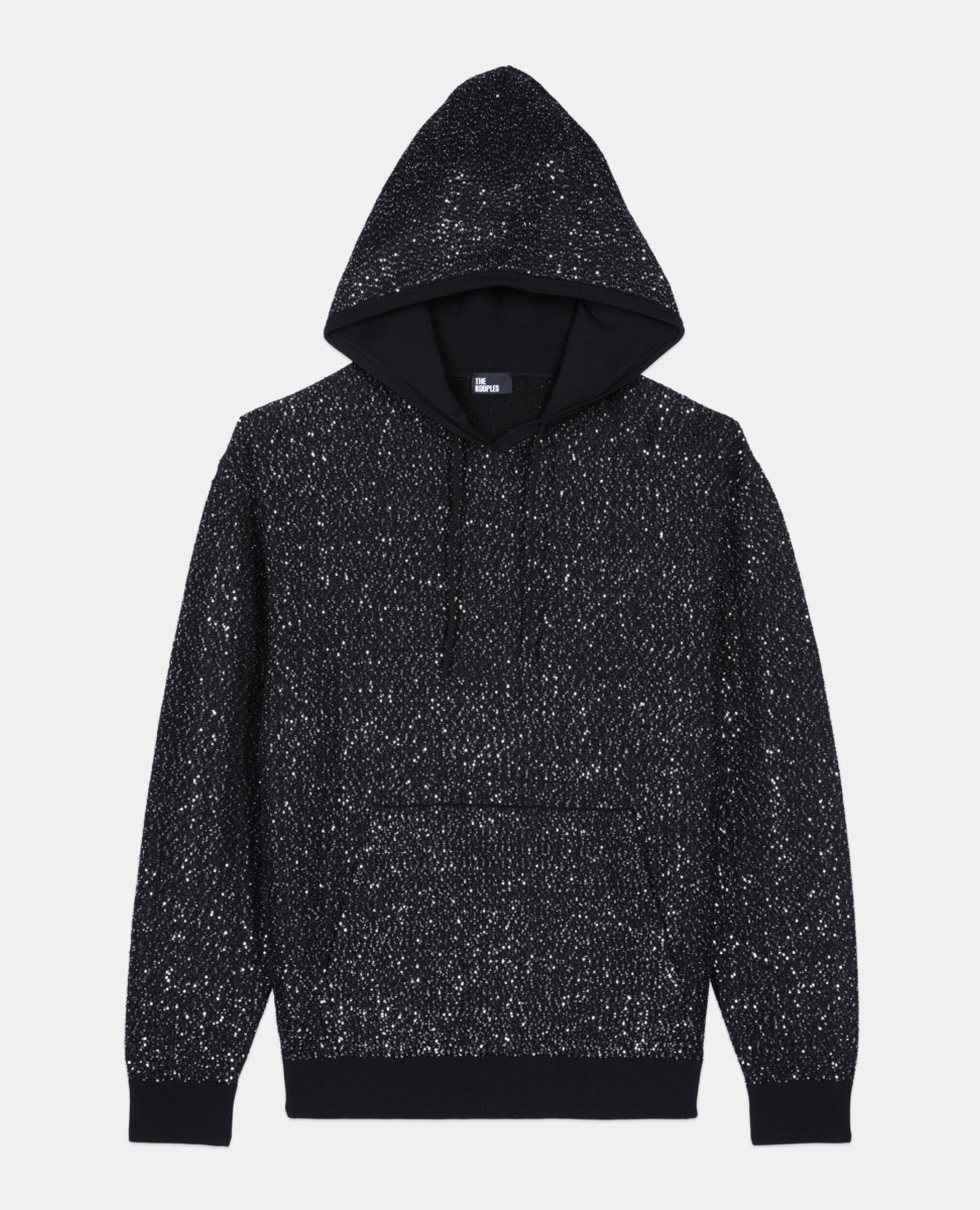 Sudadera lentejuelas punto negro, BLACK, hi-res image number null
