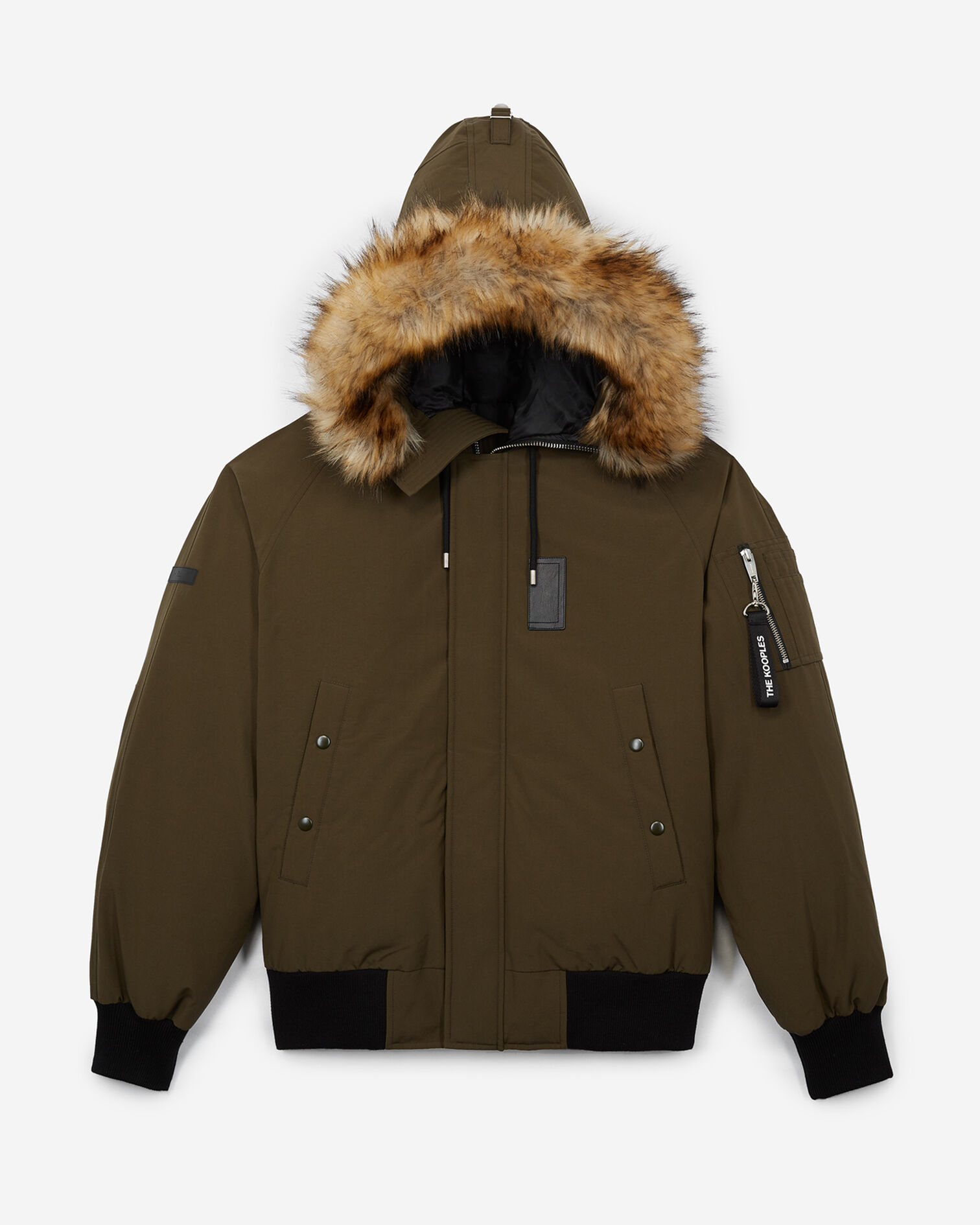 Short khaki down jacket, KAKI, hi-res image number null