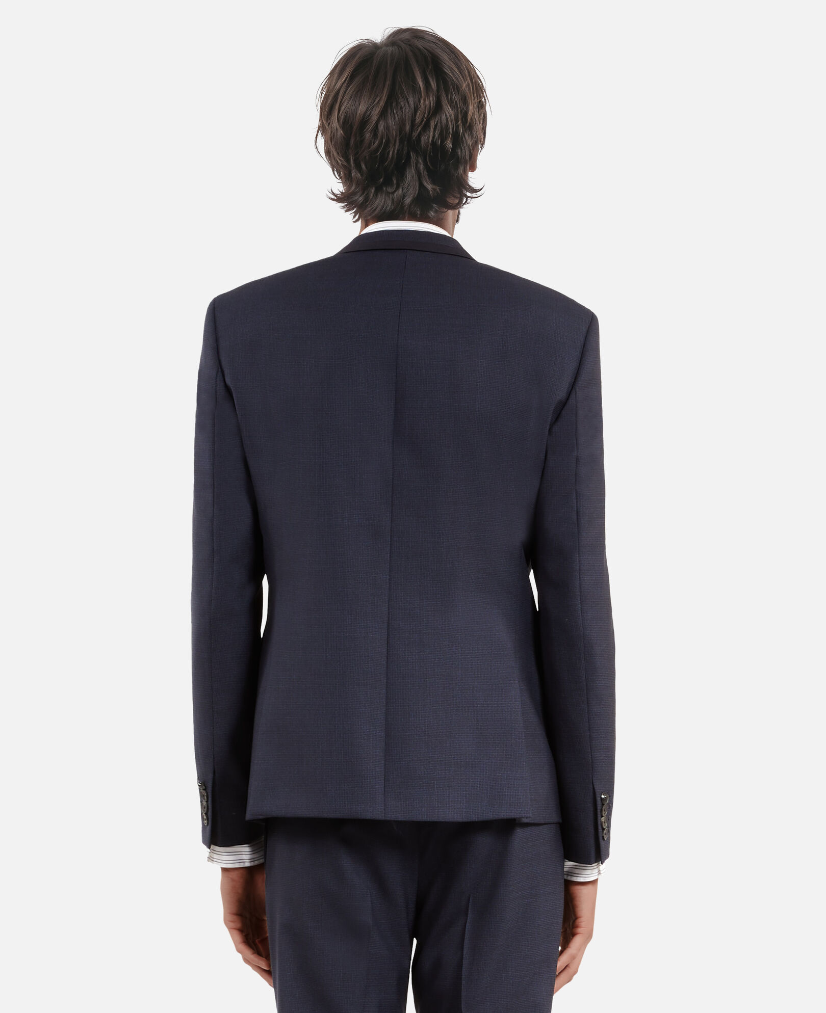 The Kooples HOMME NAVY veste de costume pied de poule bleue