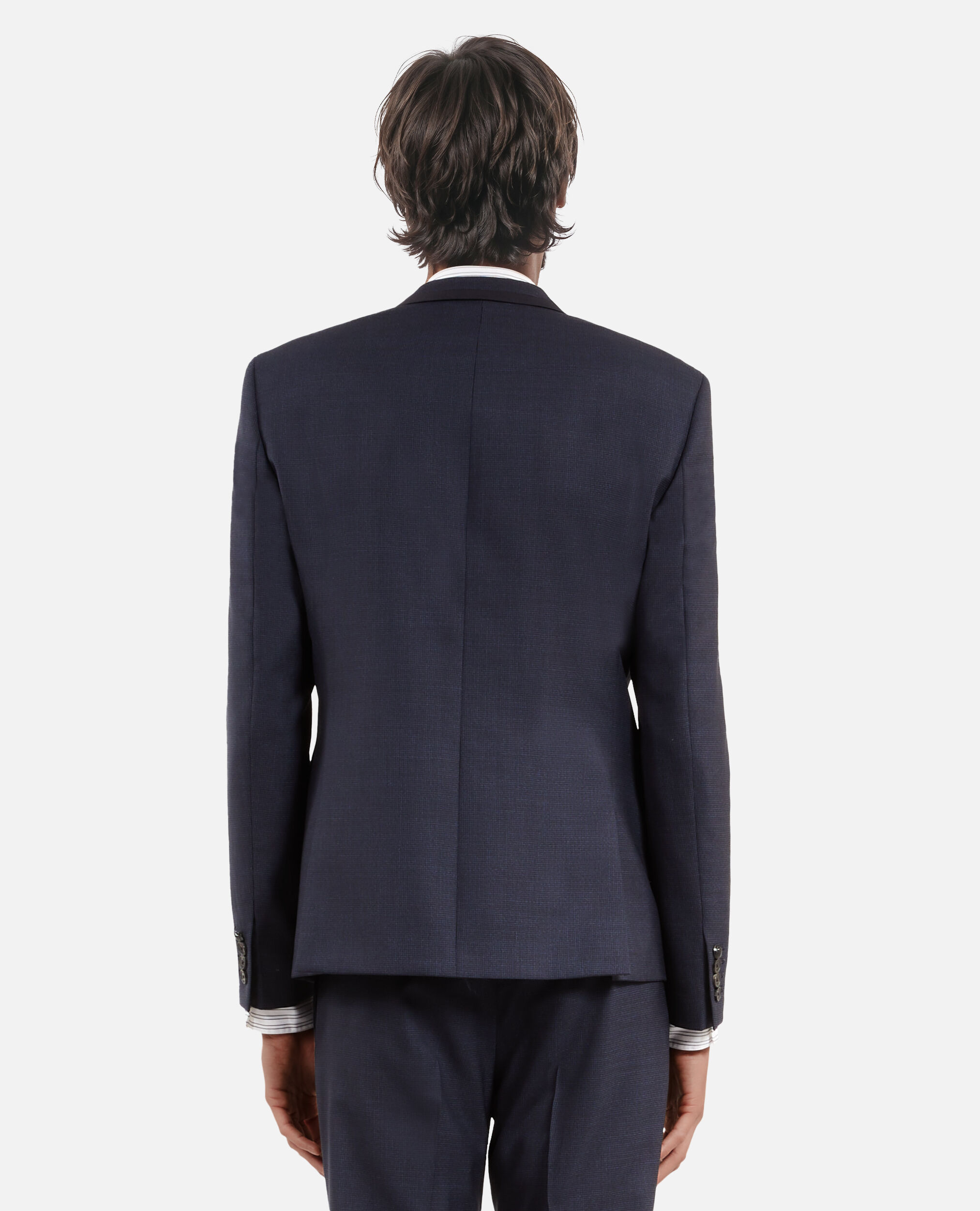 Veste de costume pied de poule bleue, NAVY, hi-res image number null