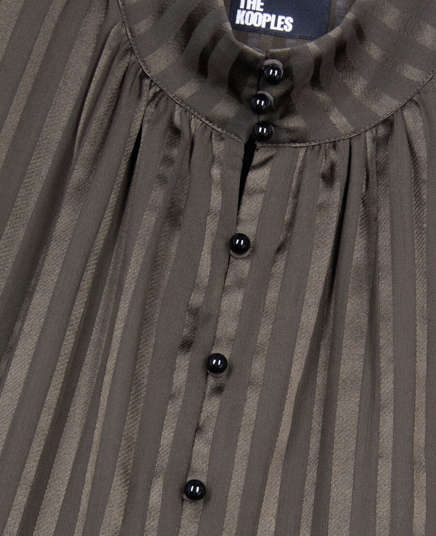 The Kooples WOMEN KAKI short khaki silk dress