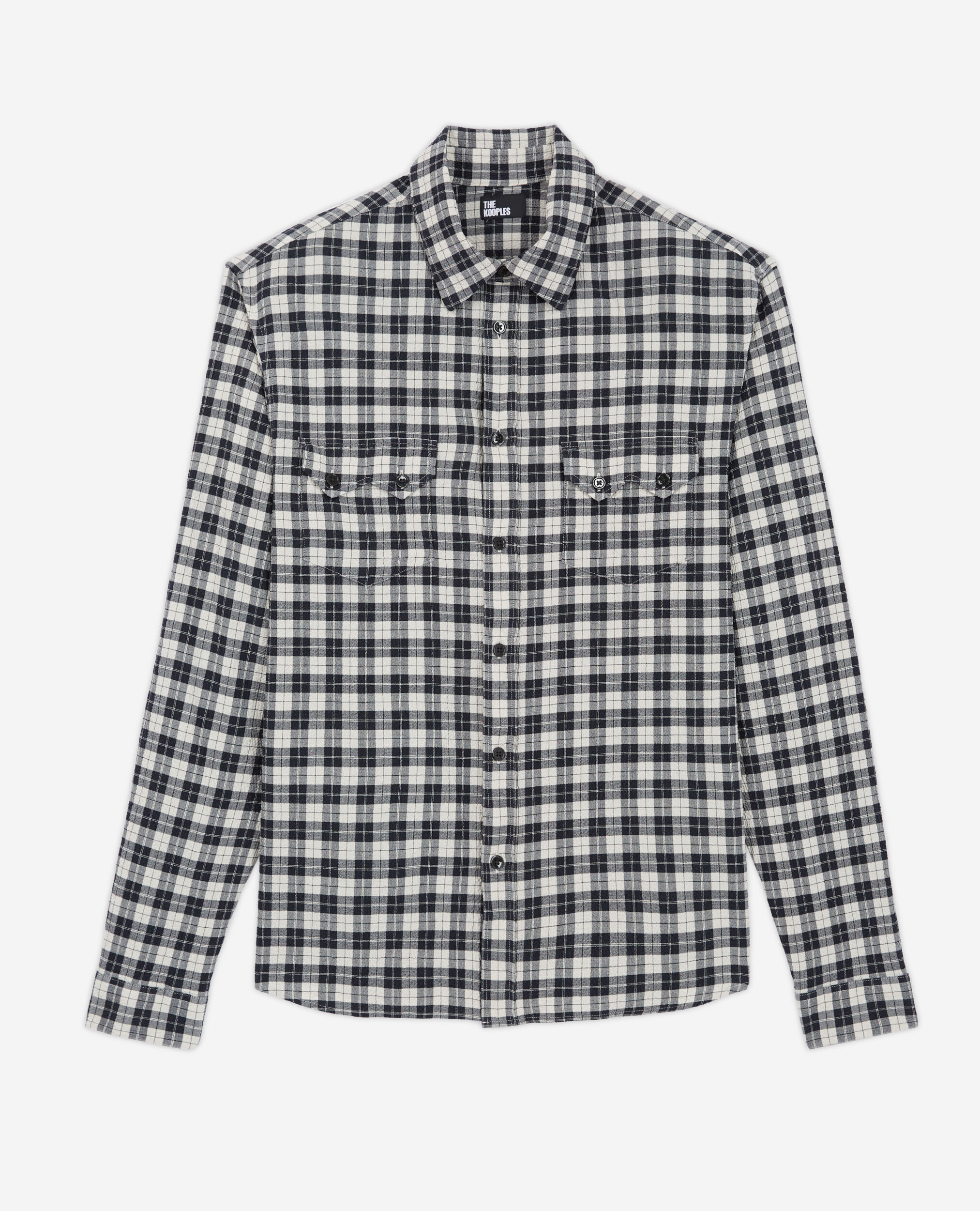 Check shirt discount with black jeans