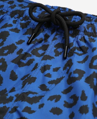 The Kooples H BLUE ELECTRIC blue leopard print swimsuit
