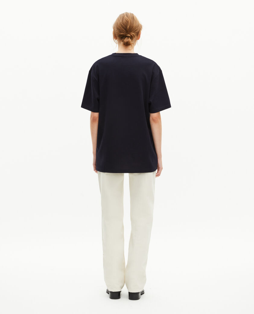 The Kooples HERREN NAVY t-shirt gemischt gerade uni marineblau